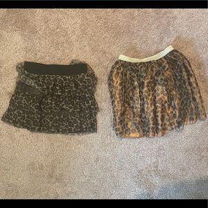 Girls leopard print skirts